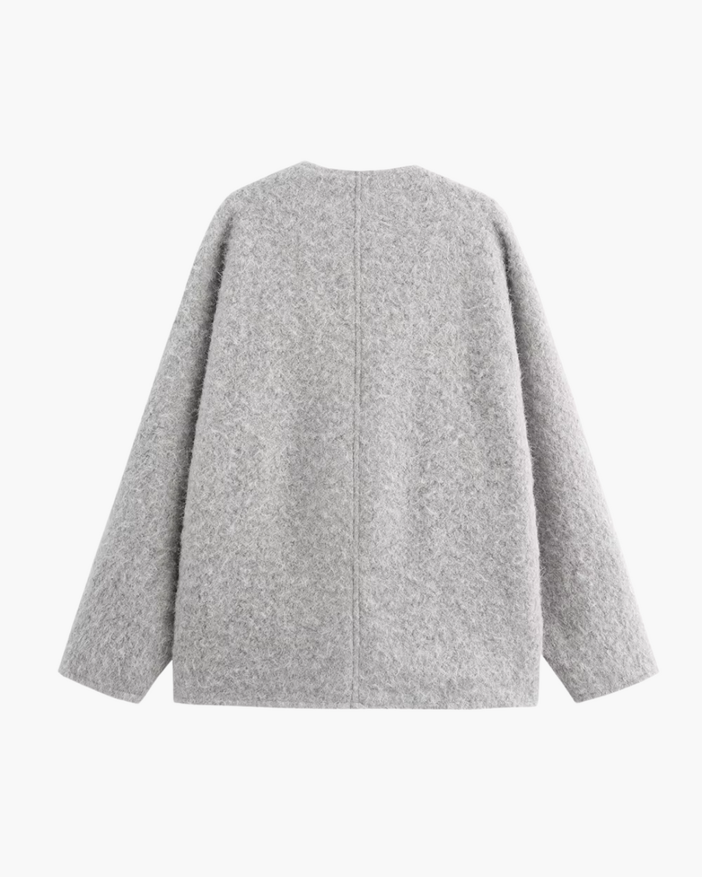 Retro Chique Effen Jas met Strik en V-Hals voor Dames