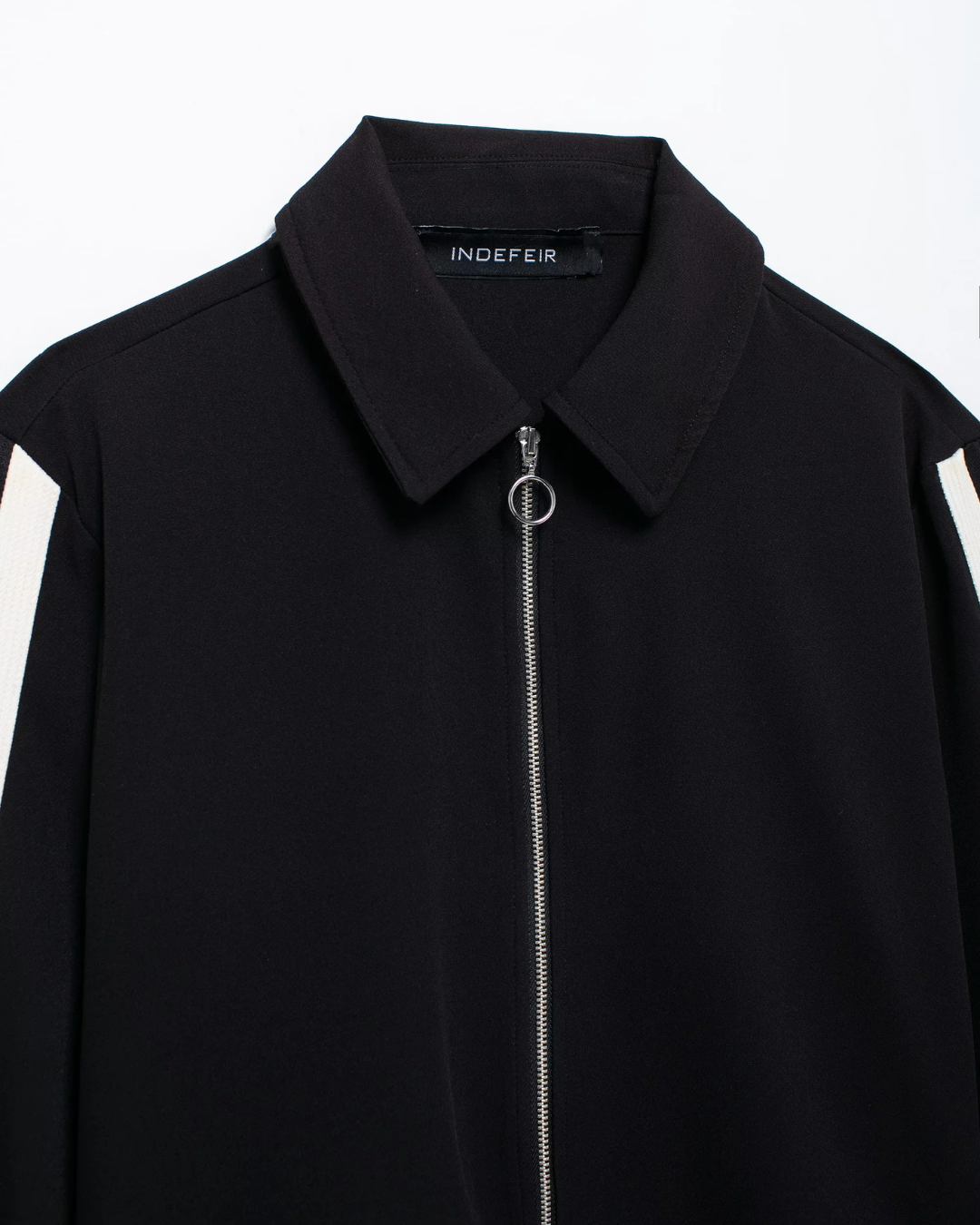 Trendy 2-Delige Set - Zijstreep Ritsjack & Wijde Broek met Elastische Taille voor Dames