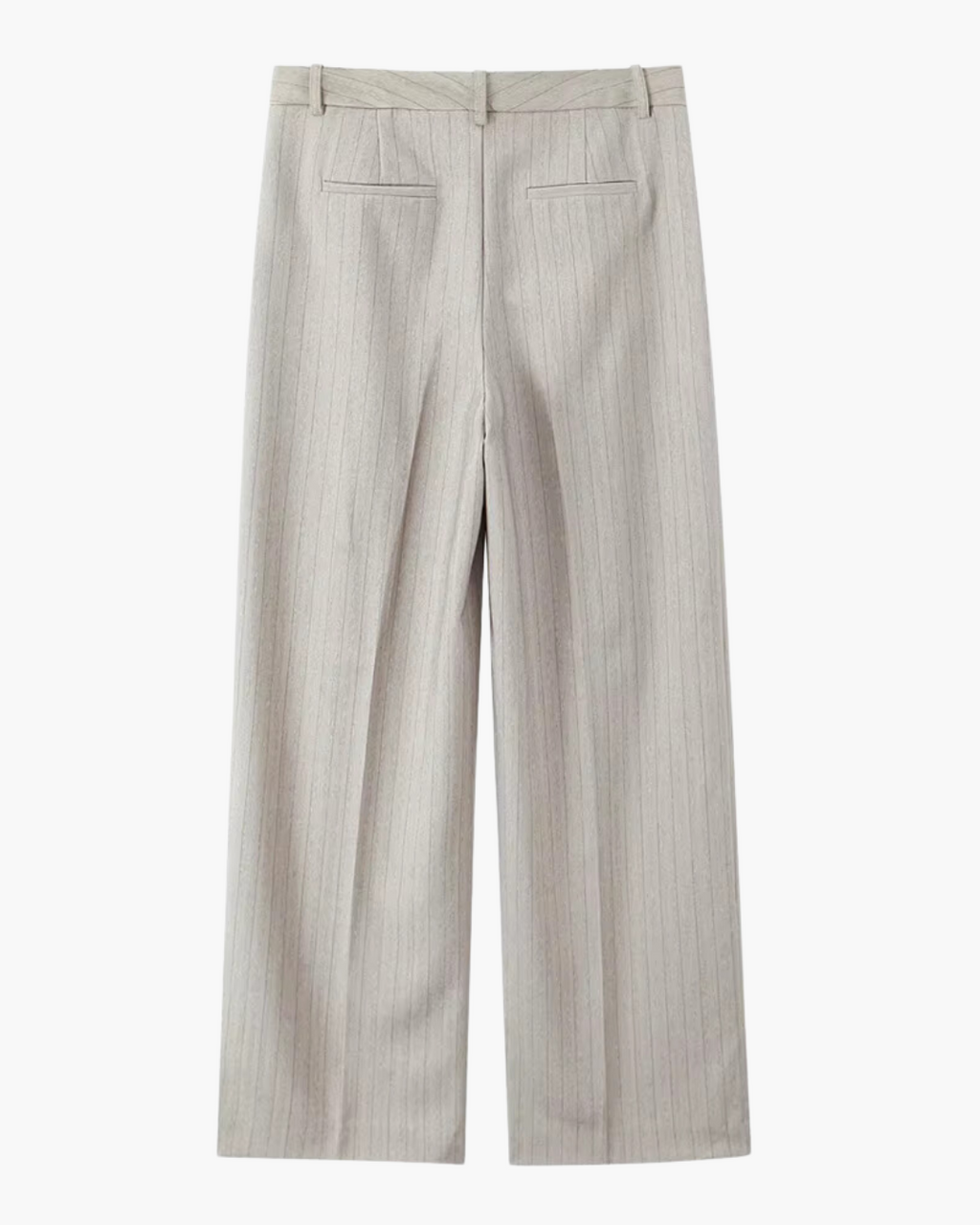 Gestreepte Beige Wijde Pijpen Pantalon voor Dames