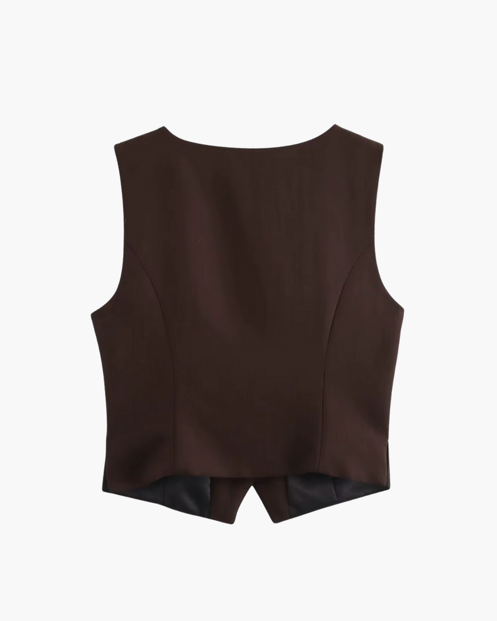Vintage Mouwloos Cropped Gilet voor Dames