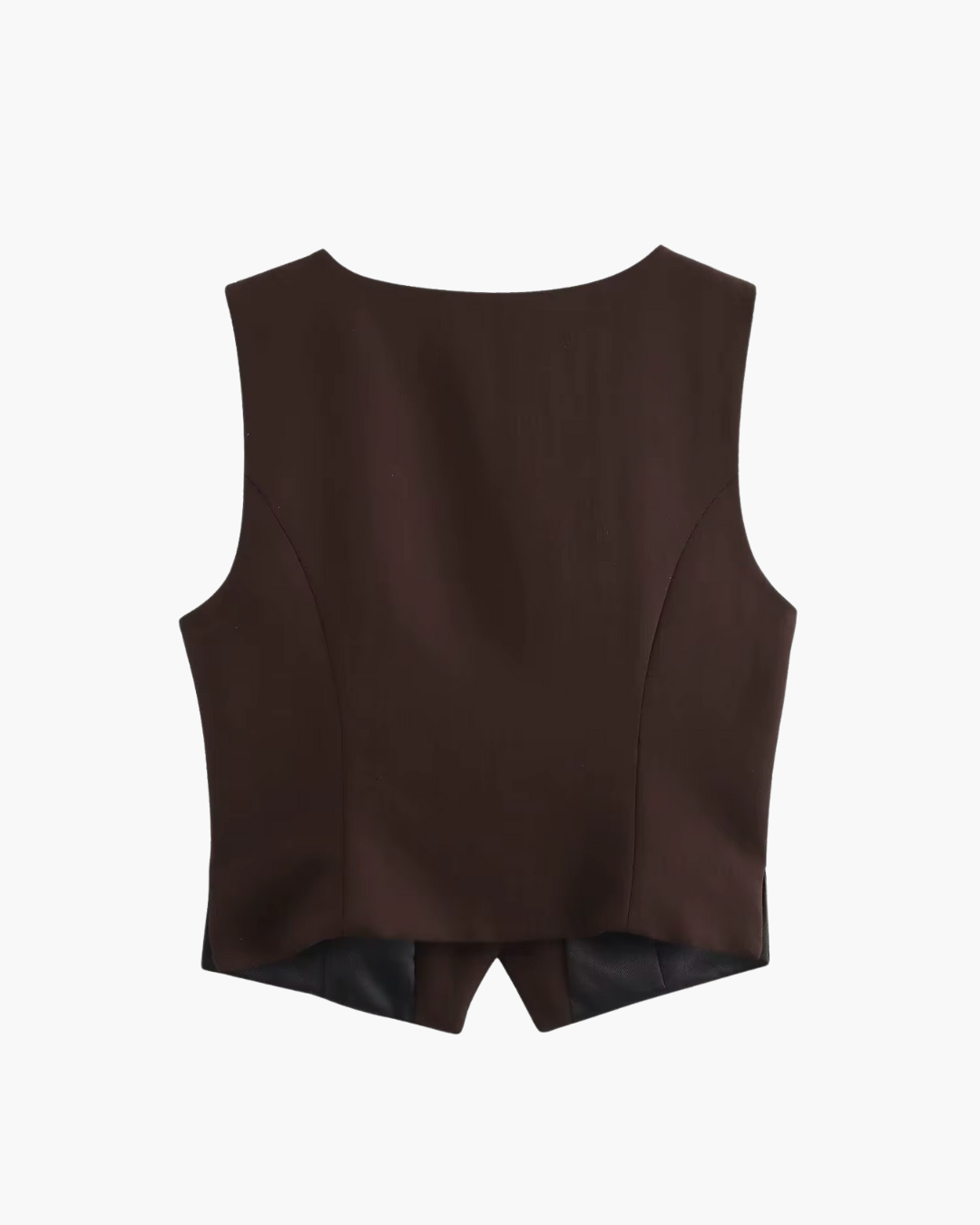 Vintage Mouwloos Cropped Gilet voor Dames