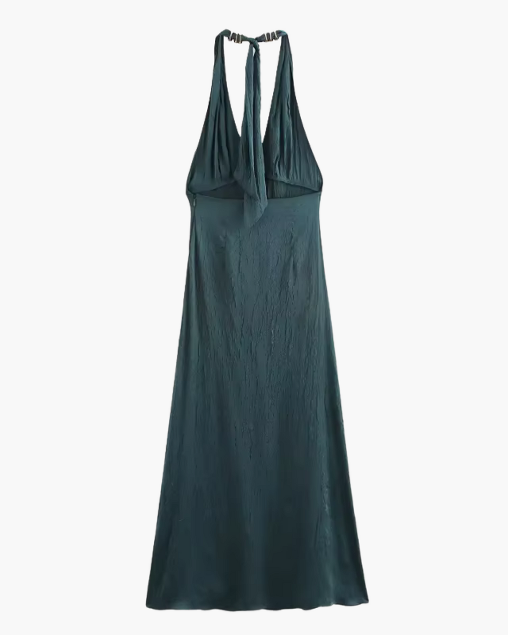 Groene Halter Maxi-Jurk zonder Mouwen voor Dames