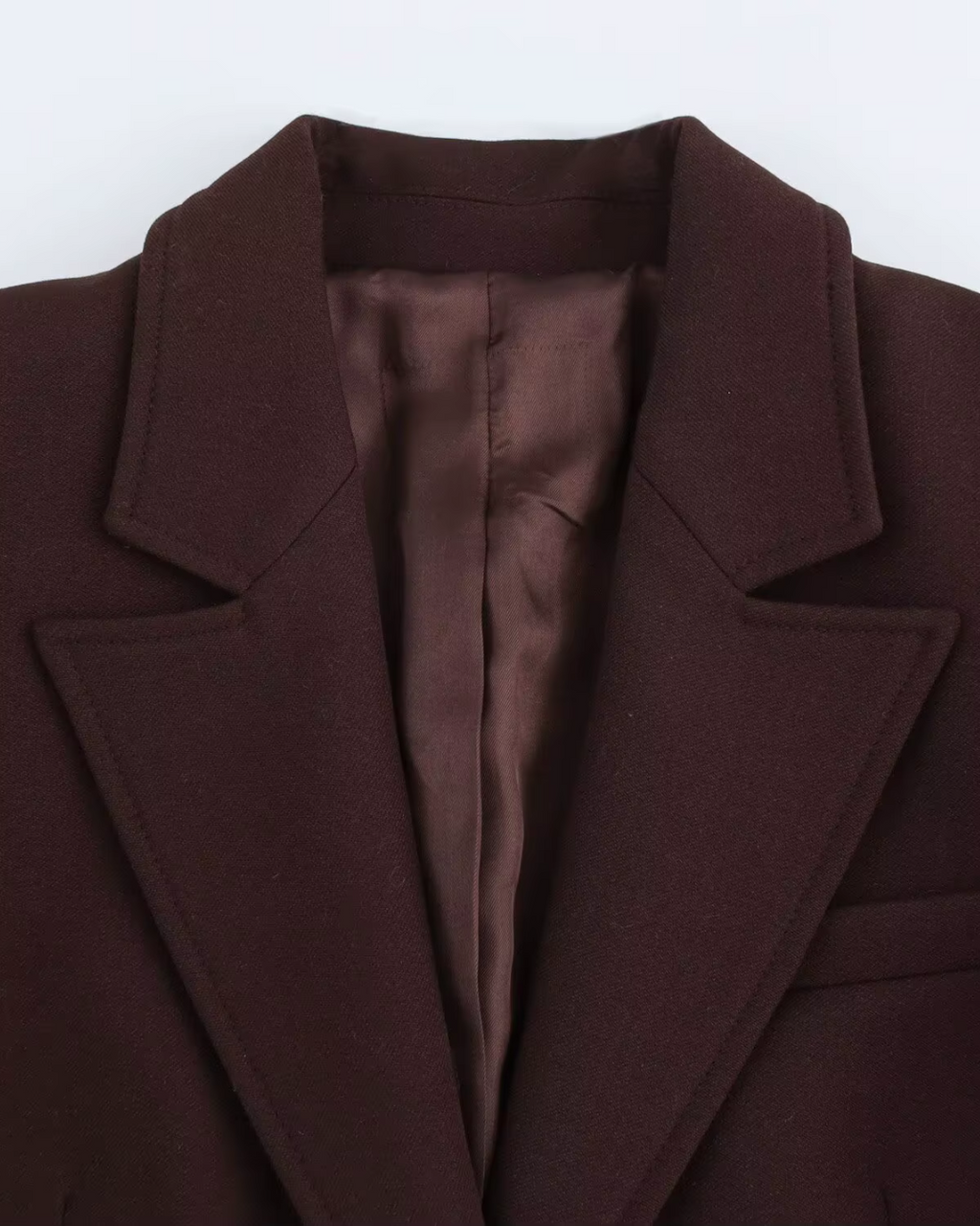 Elegante Bruine Blazer en Broek Set voor Dames