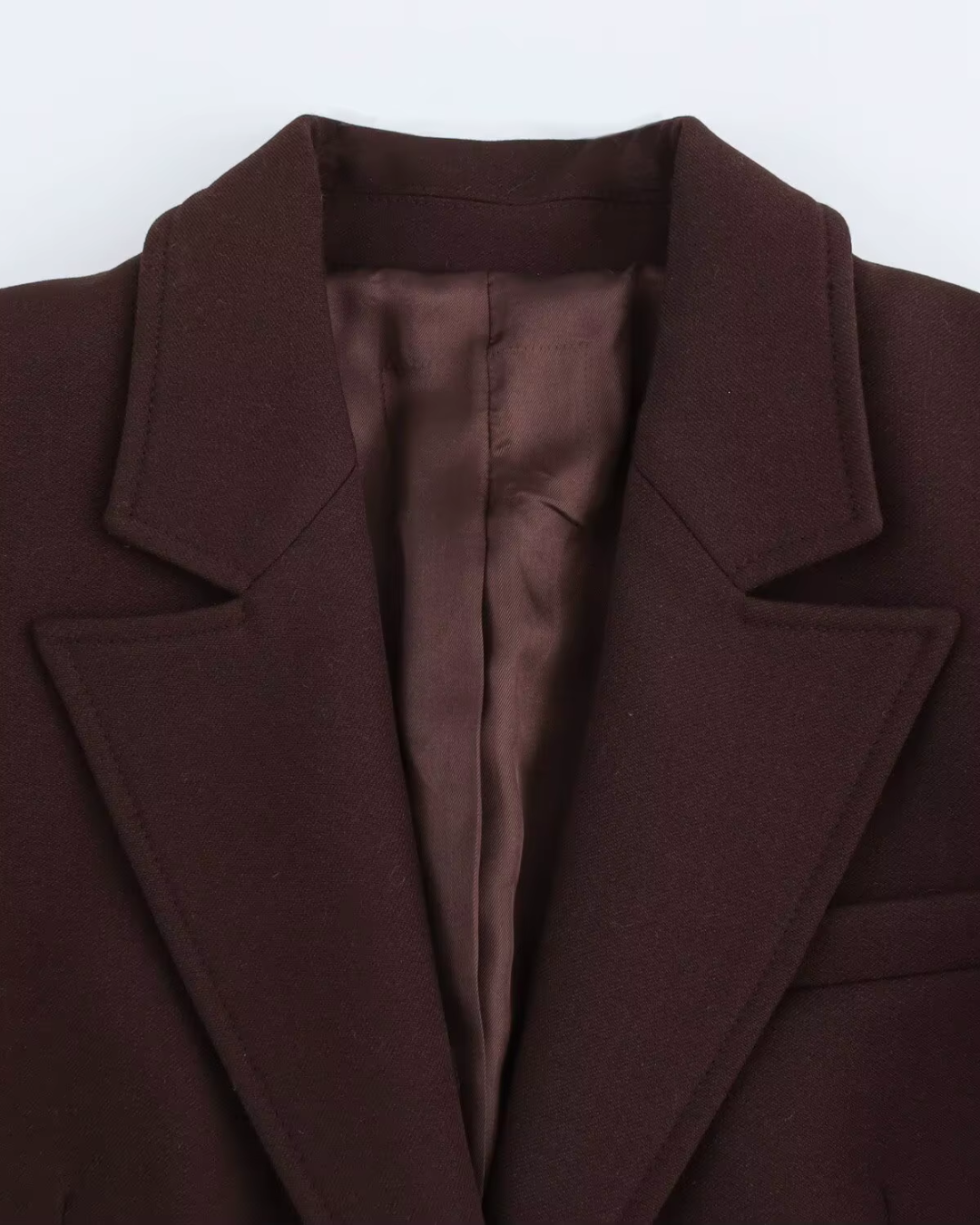 Elegante Bruine Blazer en Broek Set voor Dames