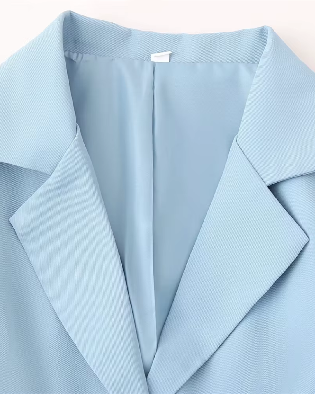 Stijlvol Gerimpeld Pak met Hoge Taille Broek voor Dames