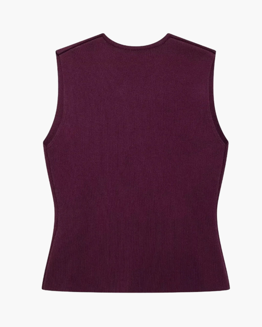 Gebreid Mouwloos V-Hals Vest met Gouden Knopen voor Dames