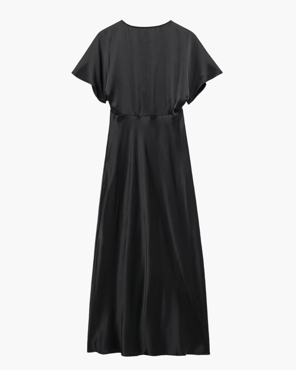 Zwarte Satijnen Zomer Jurk voor Dames