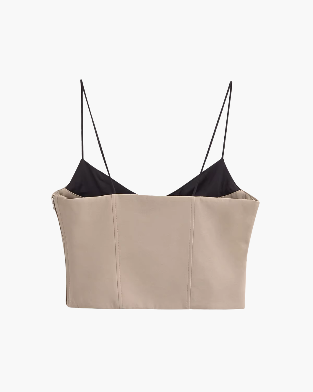 Elegant Gesplitst Hemdje met Open Rug en Hoge Street Style