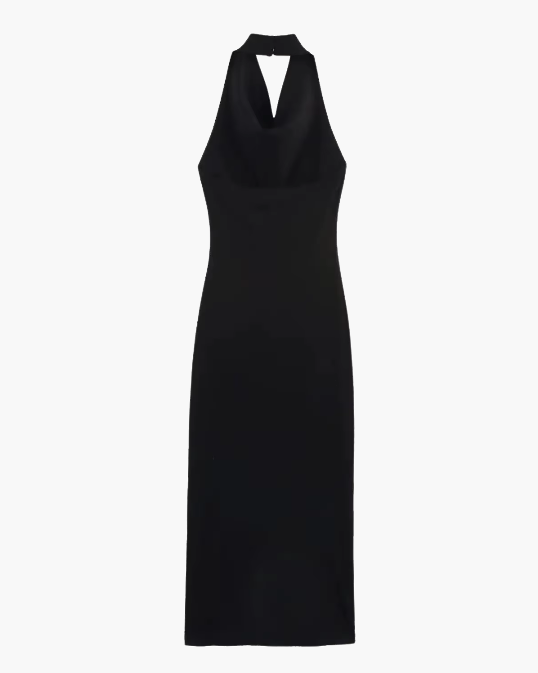 Gebreide Halter Midi-Jurk met Open Rug voor Dames