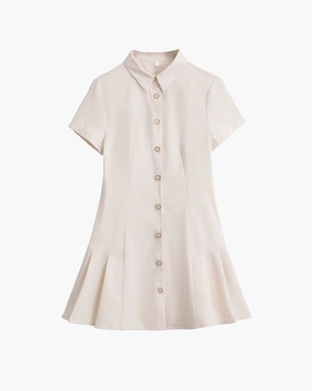 Zomerse Casual Jurk Korte Mouwen en Knopen voor Dames