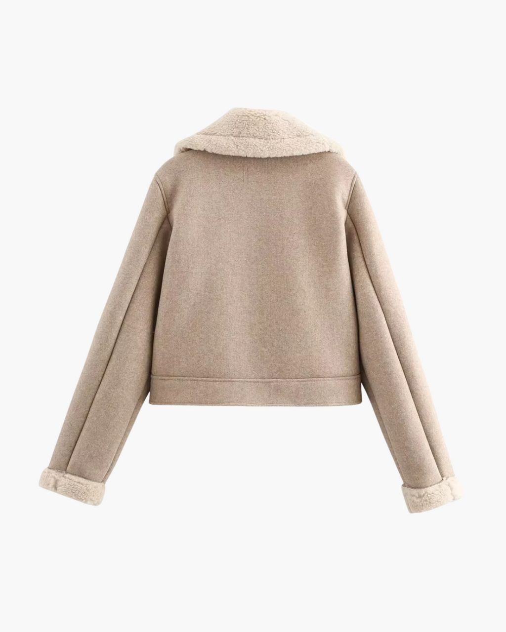 Minimalistische Damesjas met Zachte Kraag voor Dames