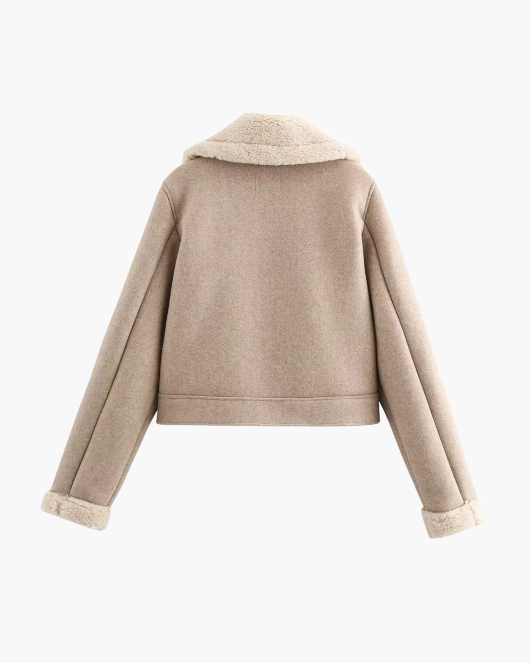 Minimalistische Damesjas met Zachte Kraag voor Dames