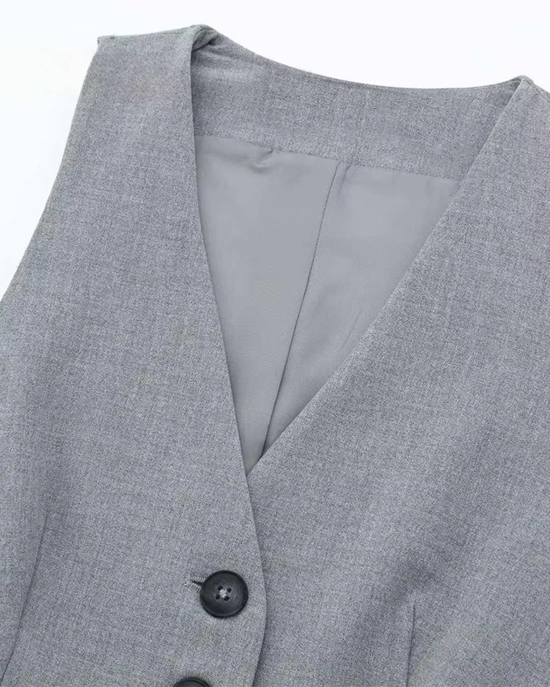 Stijlvol V-Hals Vest met Hoge Taille Shorts voor Dames