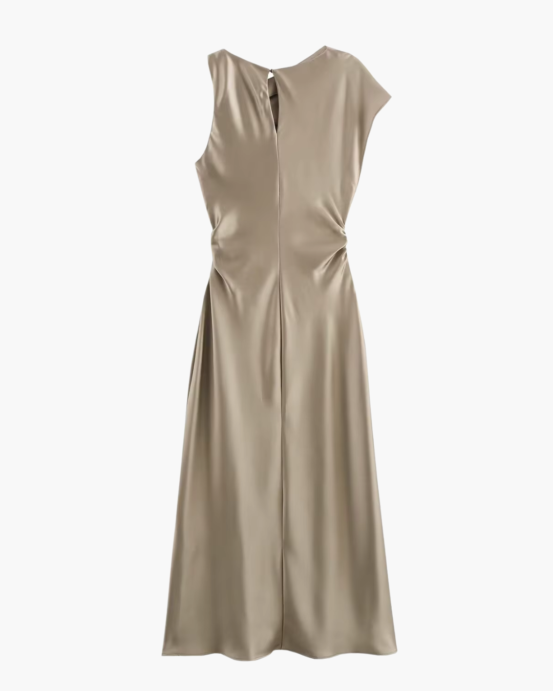 Elegante Slim Fit Midi Jurk met Uitgehold Design voor Dames