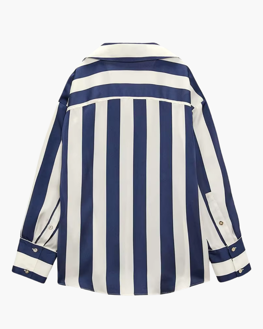 Vintage Gestreept Shirt met Lange Mouwen Casual voor Dames