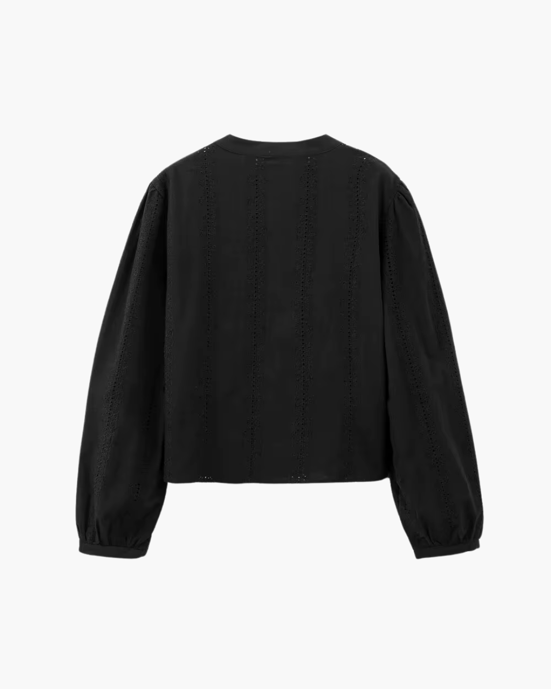 Borduurblouse met Lange Mouwen in Vintage Stijl voor Dames