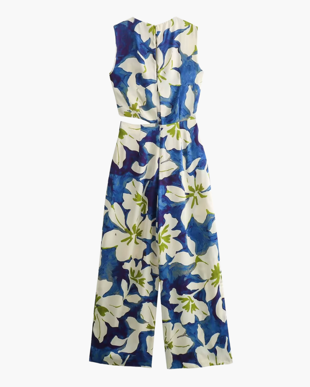Bohemian Wijde Pijpen Jumpsuit met Gebloemd Design voor Dames