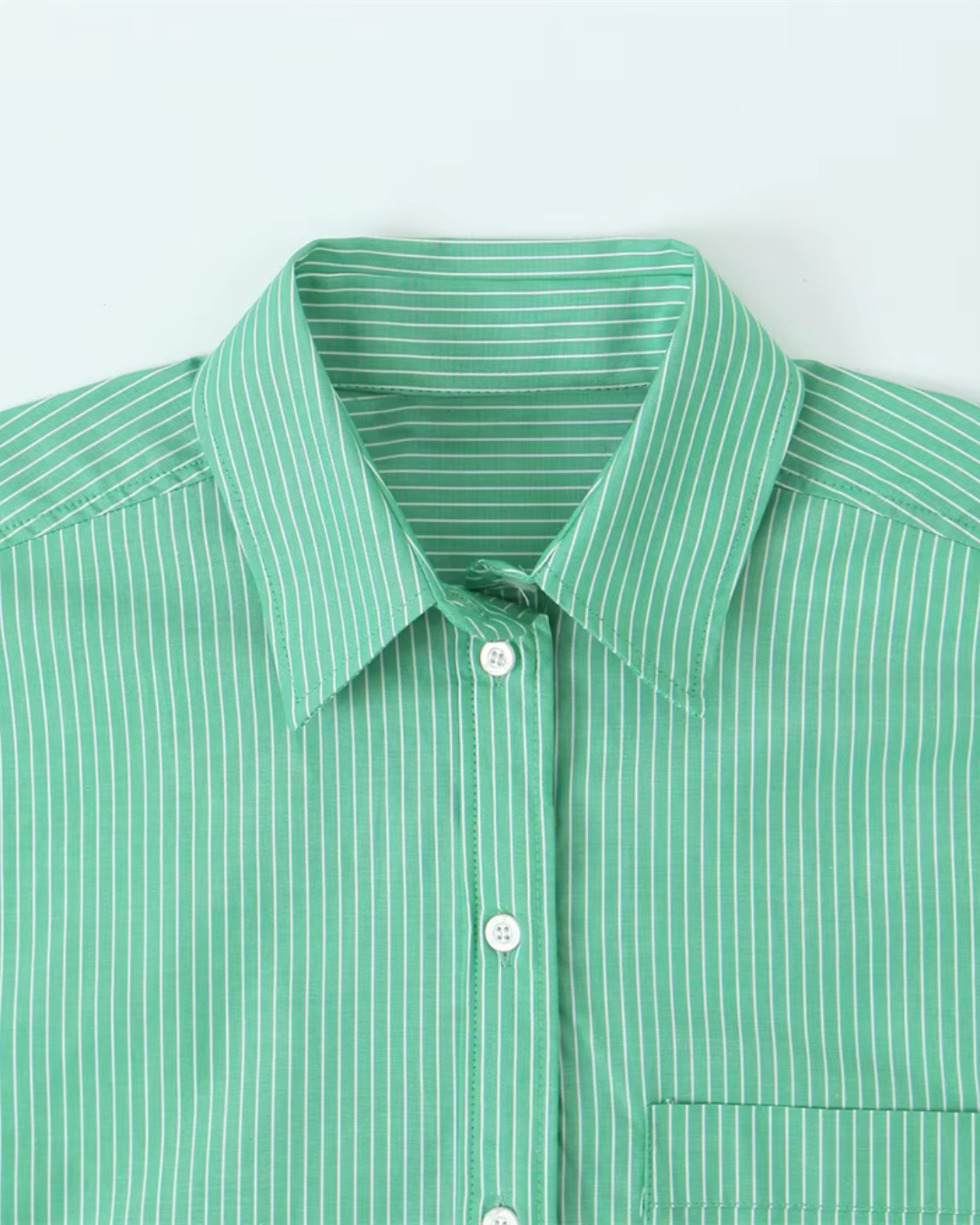 Gestreepte Poplin Shirt en Broek Set voor Dames