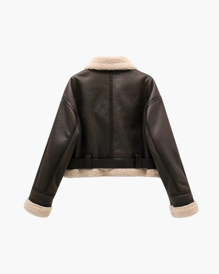 Vintage Leren Aviator Jas voor Dames