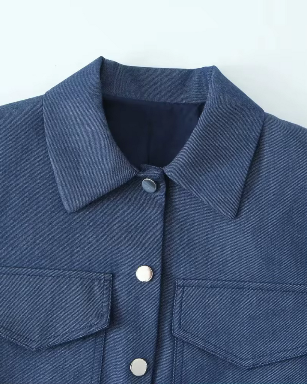 Vintage Blauw Damespak met Rechte Broek voor Dames