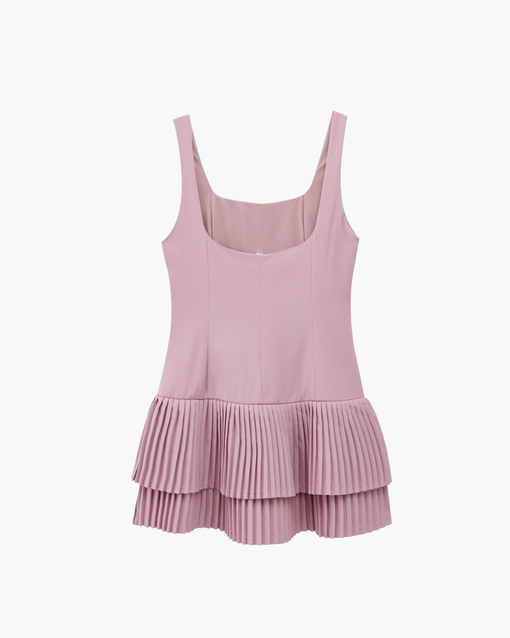 Mini-Jurk met Vierkante Hals en Gelaagde Ruches voor Dames