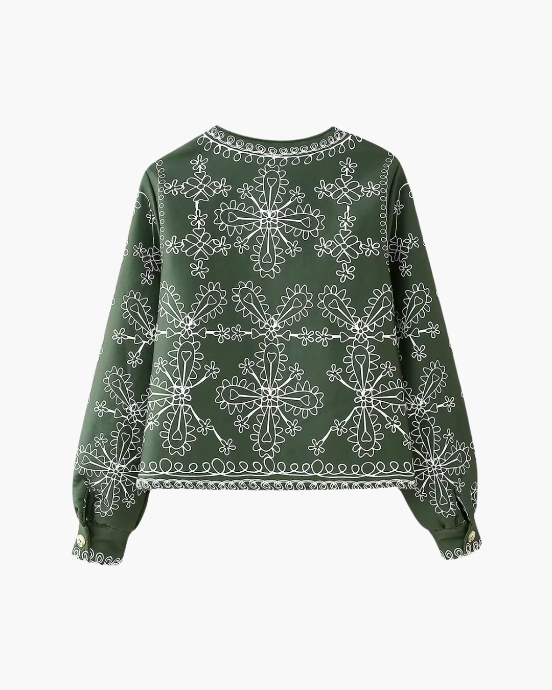 Modieuze Klassieke Katoenen Jas met Stijlvolle Print voor Dames