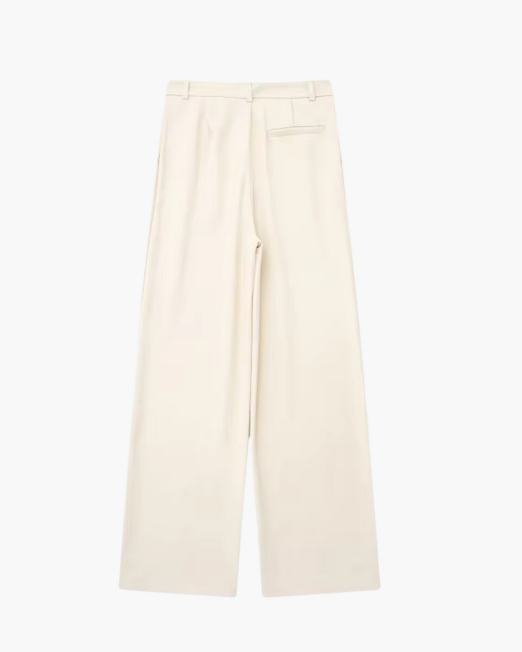 Elegante chique beige pantalon met wijde pijpen voor Dames
