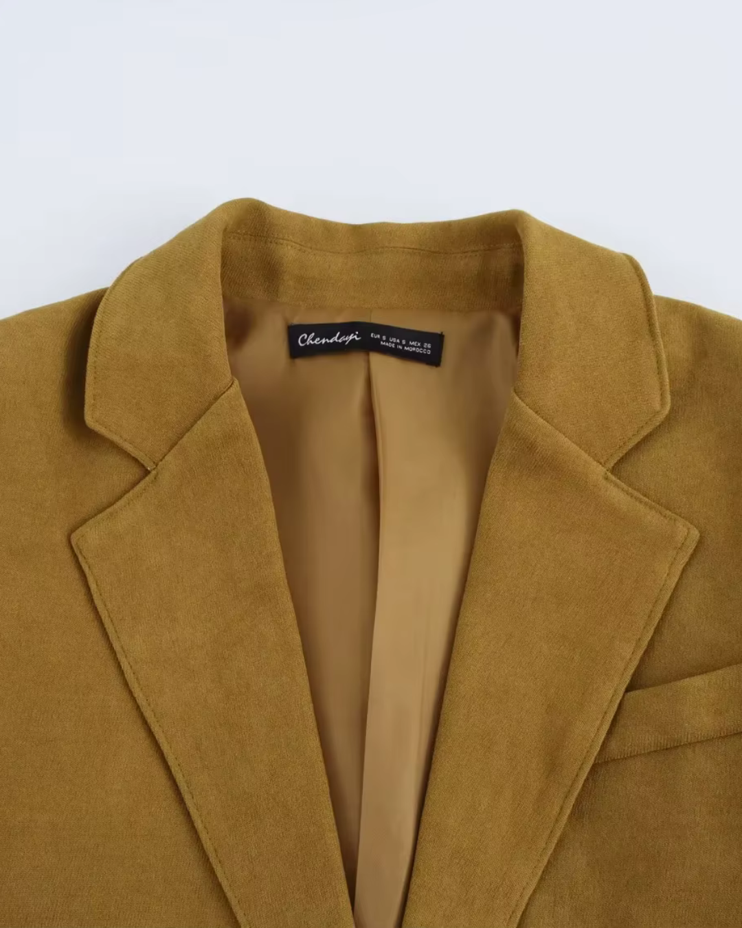 Vintage Chic Bruine Blazer en Broek Set voor Dames