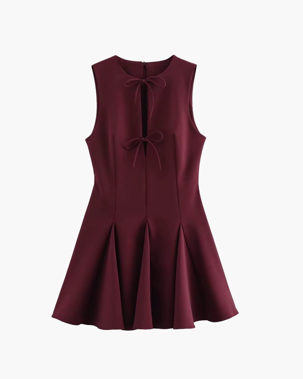 Elegante Mouwloze Avondjurk met Strik en Zoom voor Dames