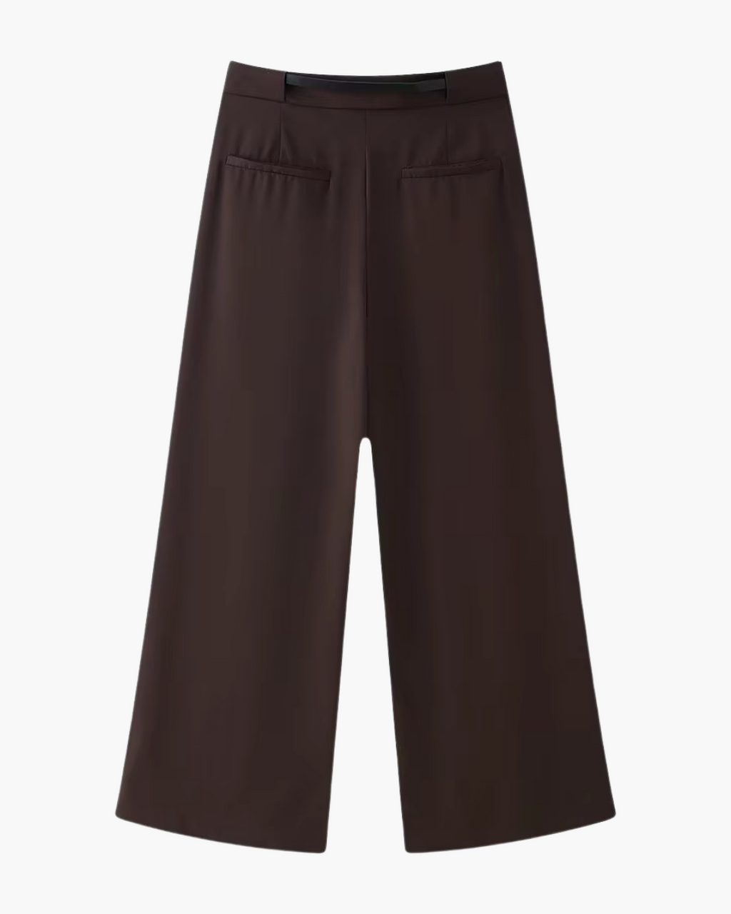 Hoge Taille Wijde Pijpen Broek met Riem voor Dames