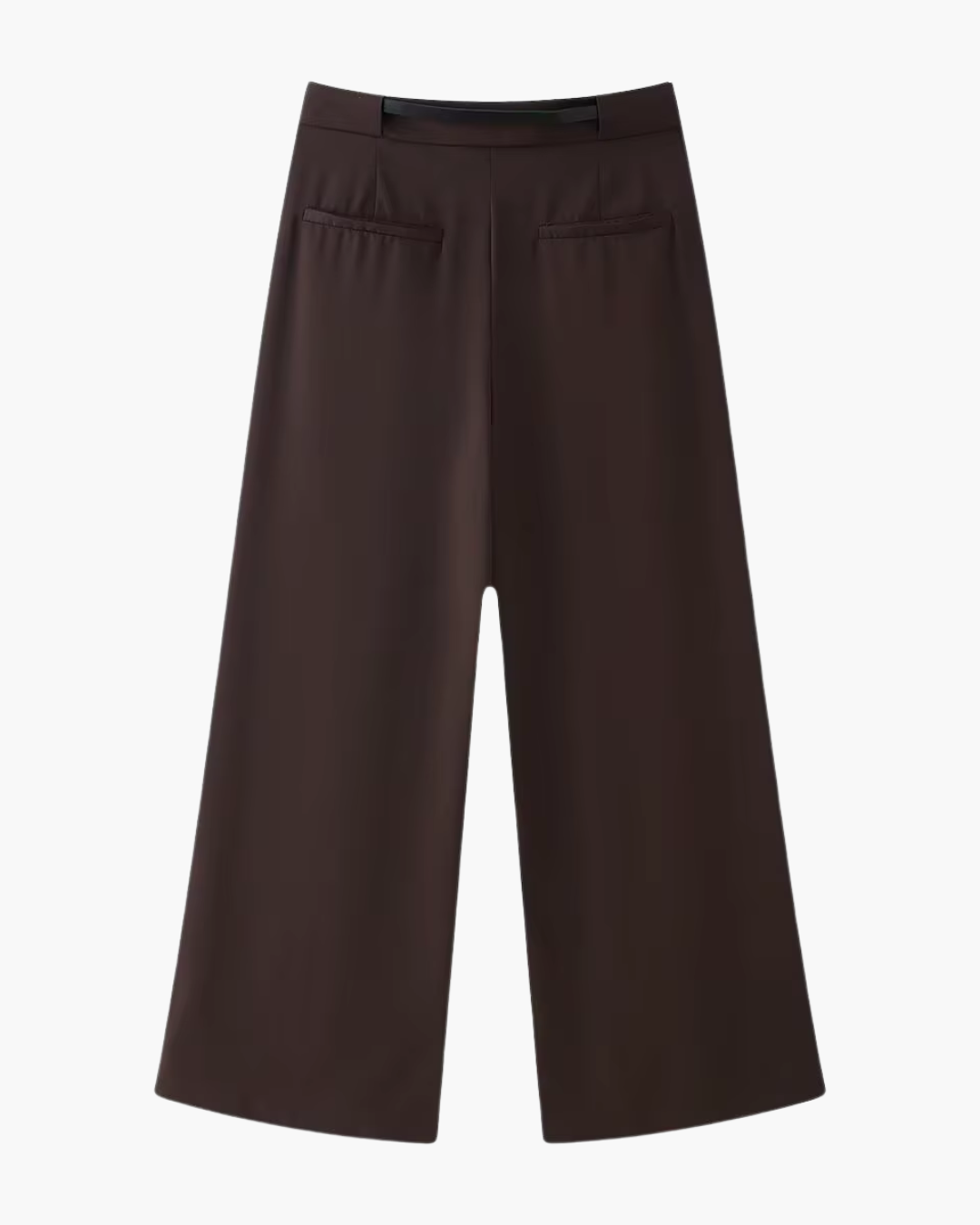 Hoge Taille Wijde Pijpen Broek met Riem voor Dames