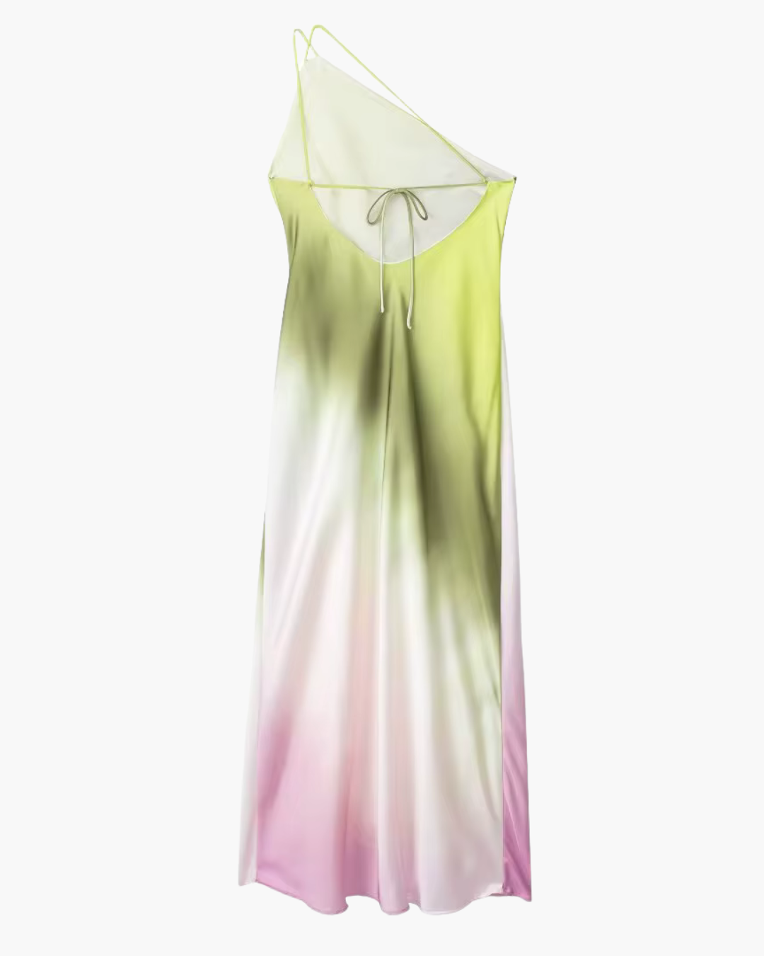 Tie Dye Satijnen Avondjurk met Open Rug voor Dames