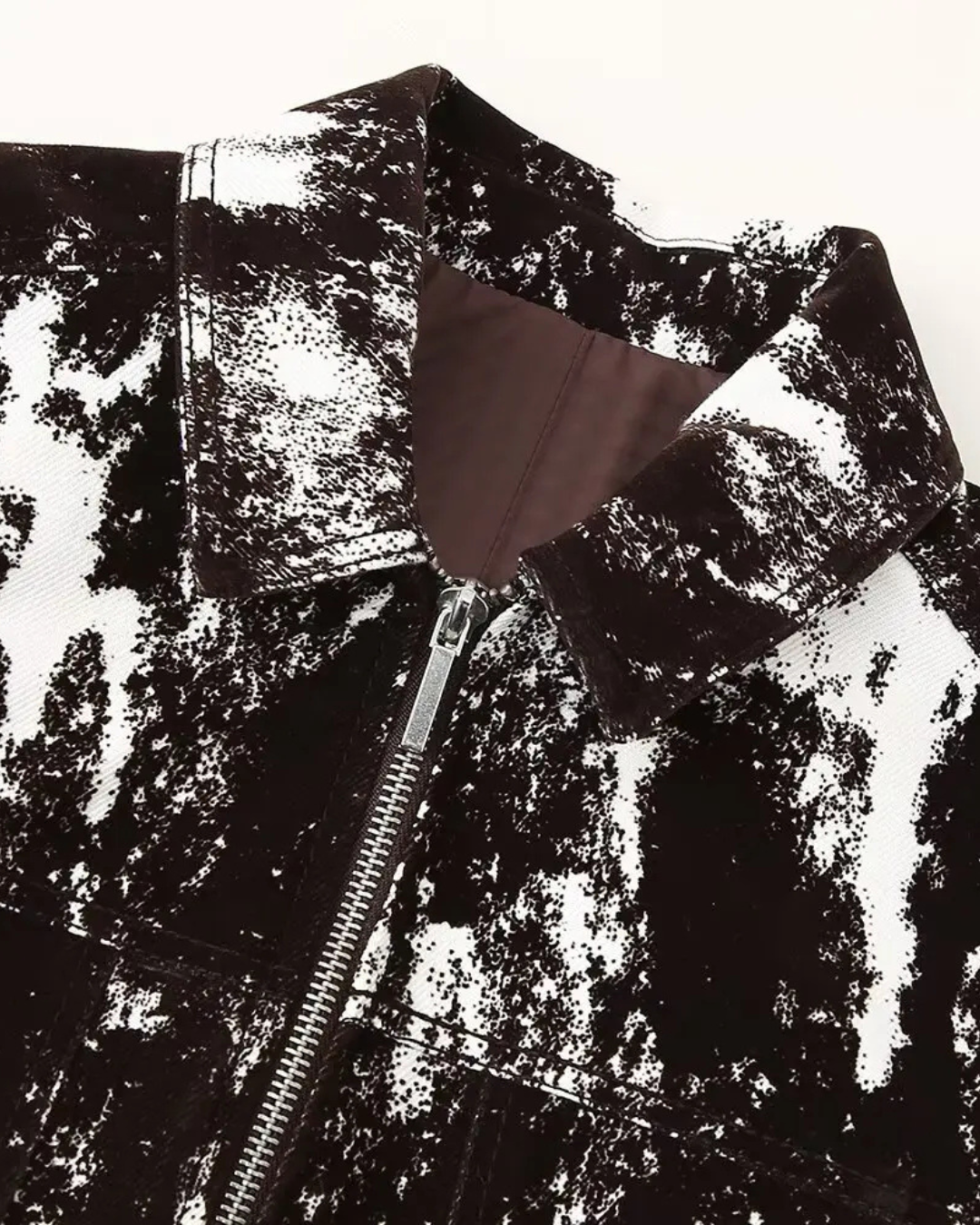 Vintage Broekpak met Print Jas & Hoge Taille Jeans voor Dames