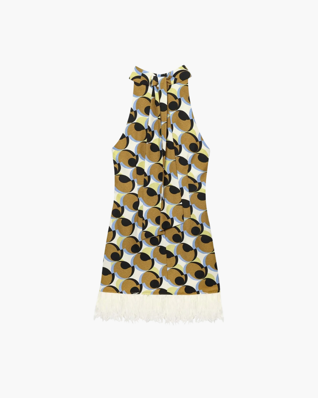 Zomerse Geometrische Halterjurk met Print voor Dames