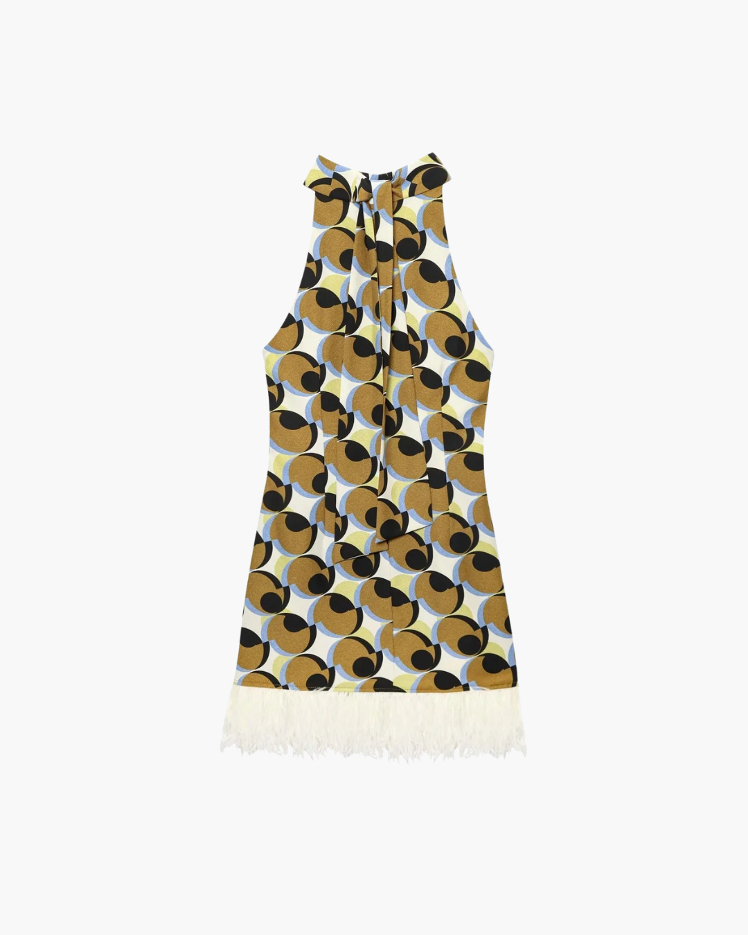 Zomerse Geometrische Halterjurk met Print voor Dames