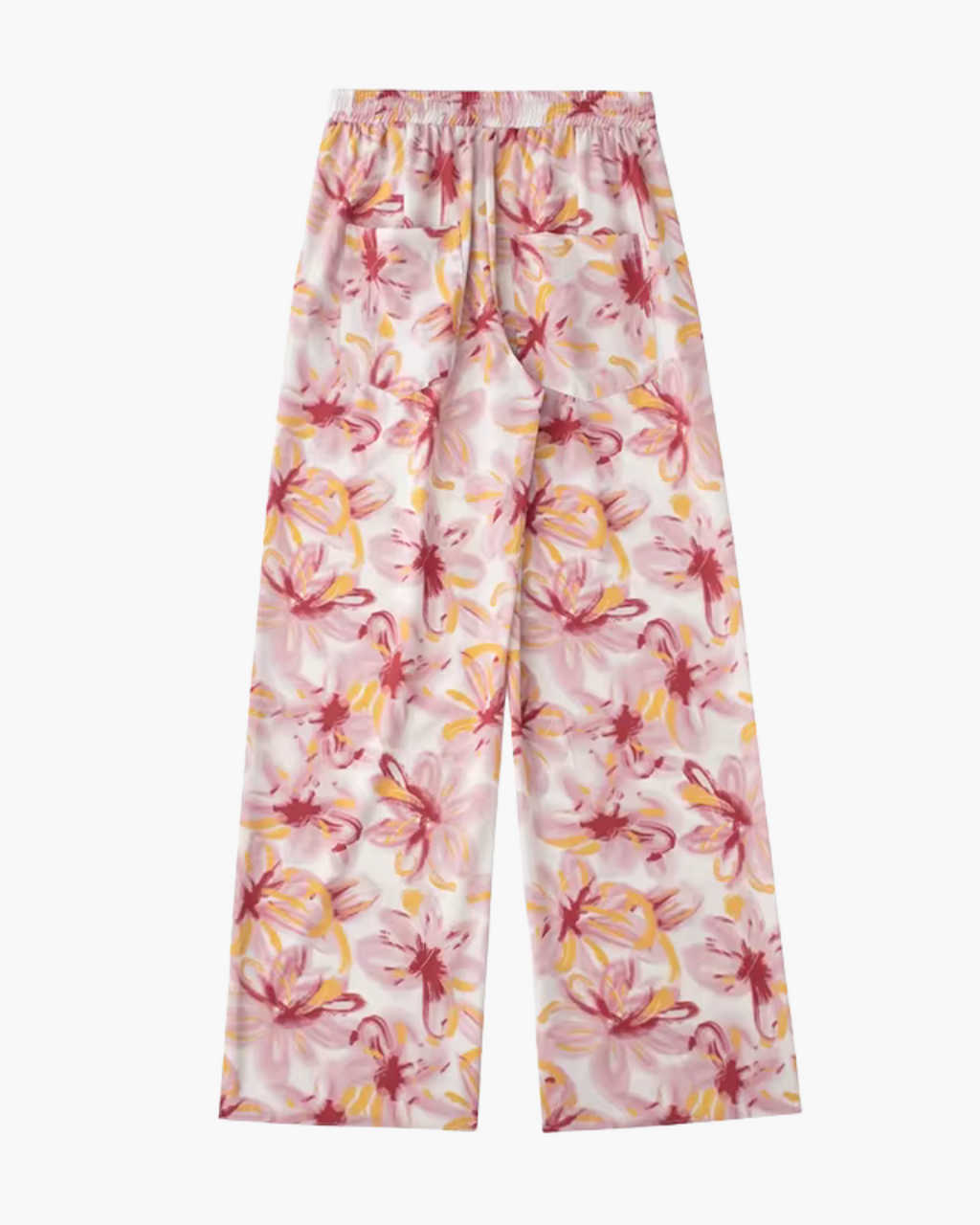 Vintage Chique Bloemenprint Broek met Trekkoord voor Dames