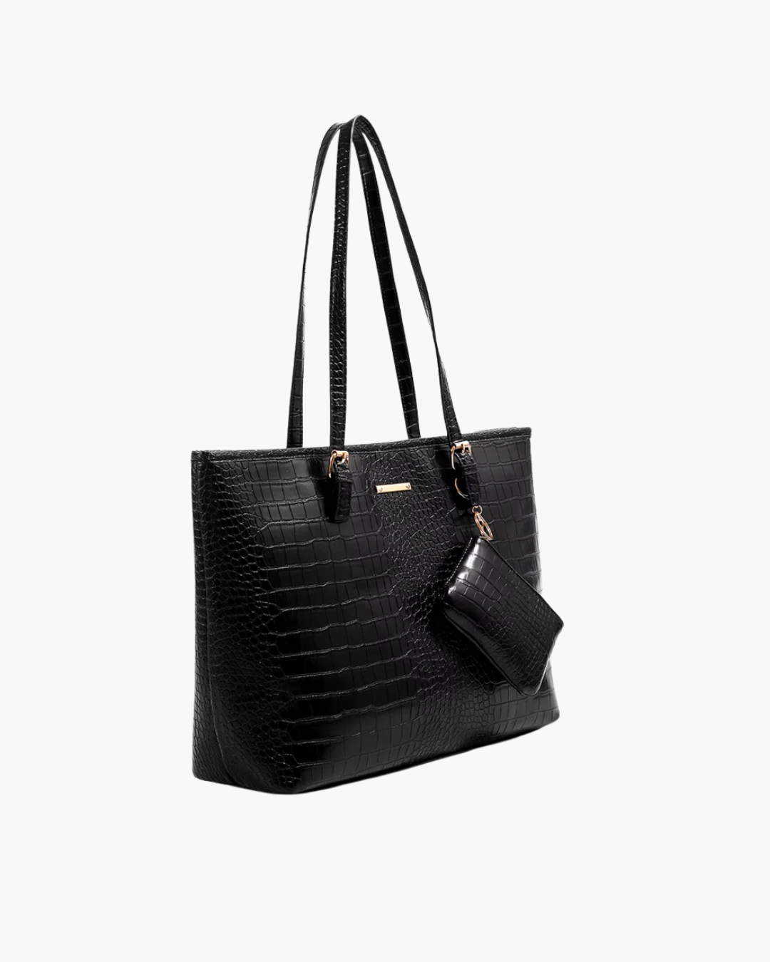 Vierdelige set Krokodillenpatroon met Schoudertas, Handtas, Clutch en Portemonnee