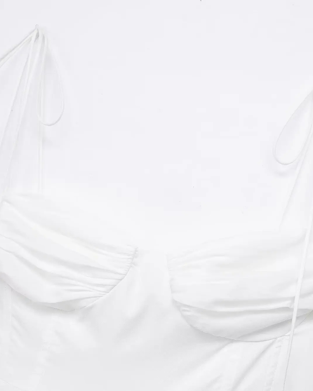 Witte Backless Strandjurk met Vetersluiting voor Dames