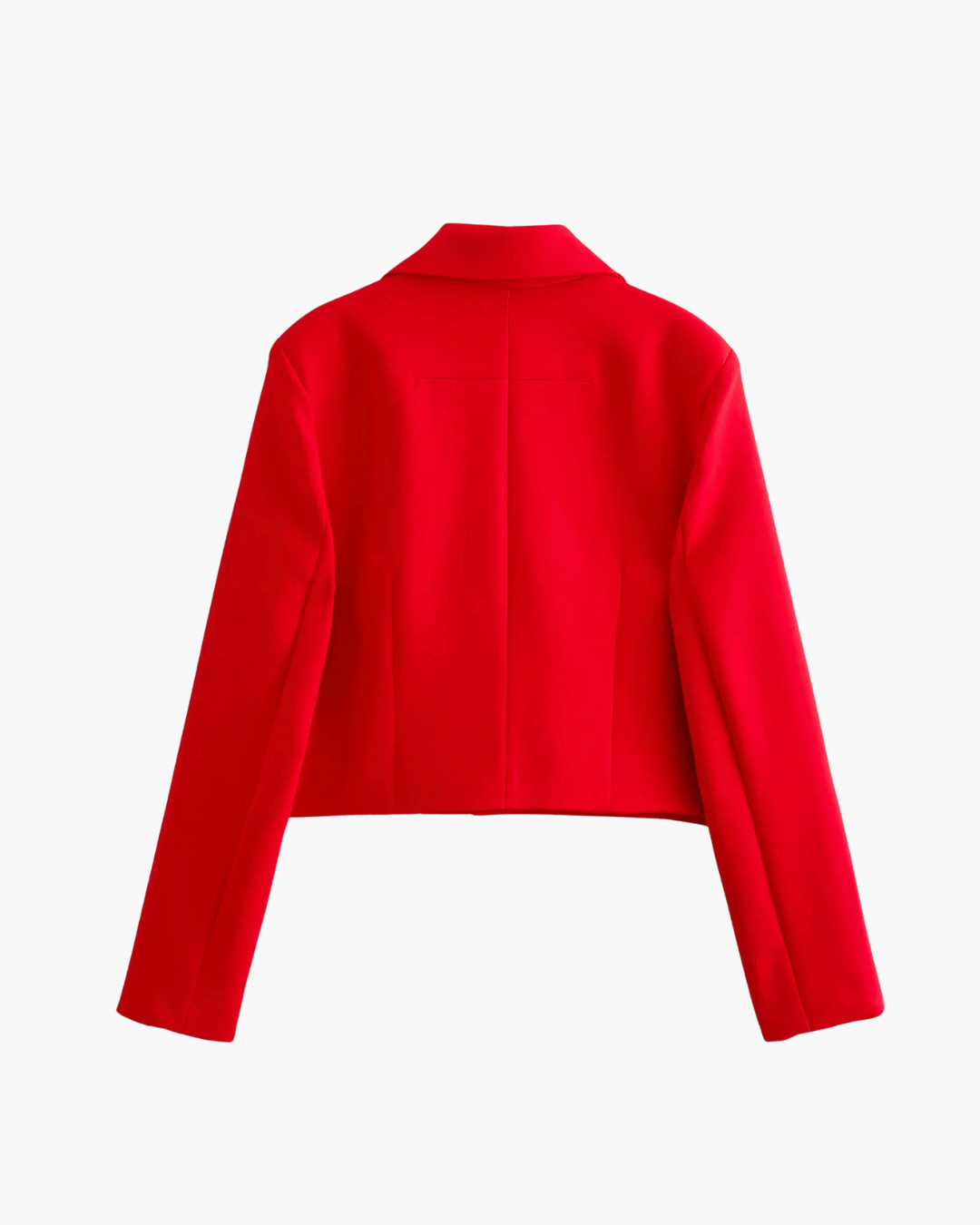 Vintage Cropped Jas met Reverskraag en Klepzakken voor Dames