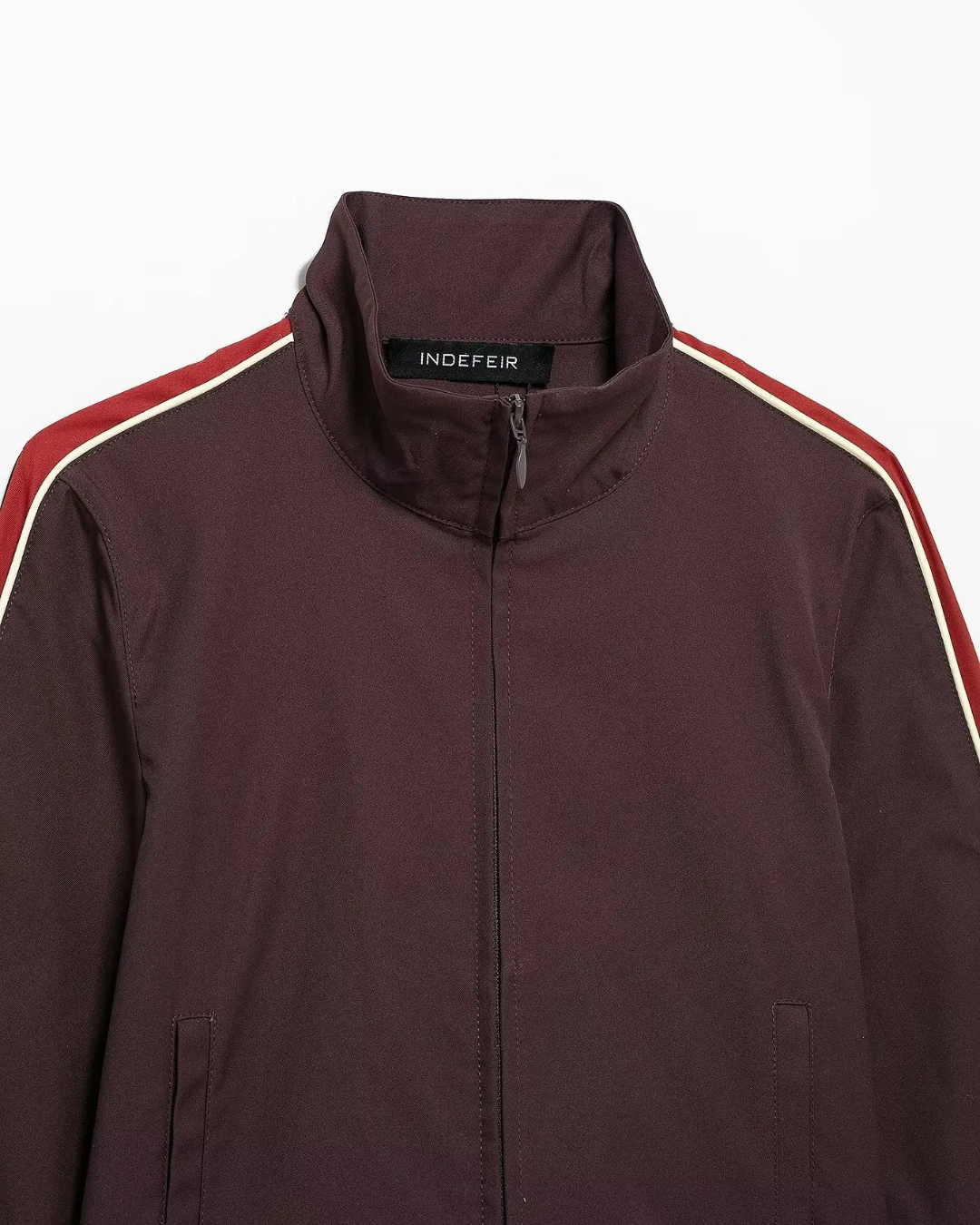 Vintage 2-Delige Set - Opstaande Kraag Jas & Wijde Broek met Zijstrepen voor Dames