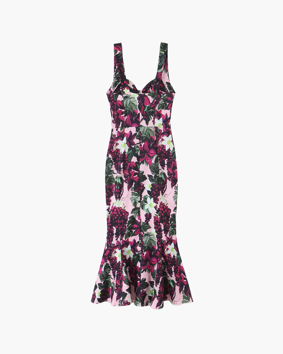 Paarse Bloemenprint Cami Jurk met Corsetlook voor Dames