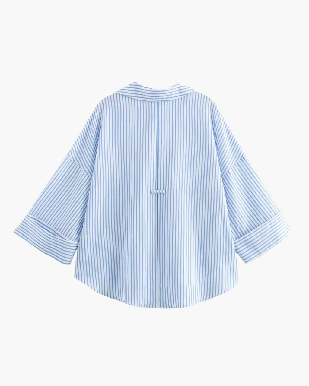 Blauw-Wit Gestreept Overhemd voor Dames