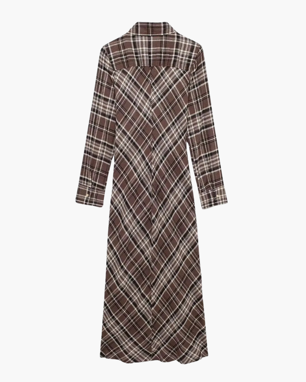 Klassieke Elegante Geruite Midi Jurk voor Dames