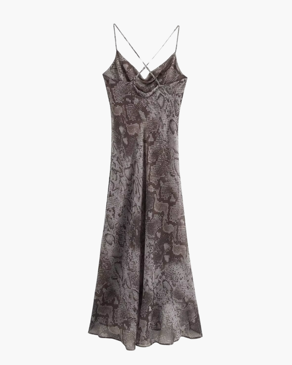 Gedrukte Mouwloze Midi Zomerjurk met Open Rug voor Dames