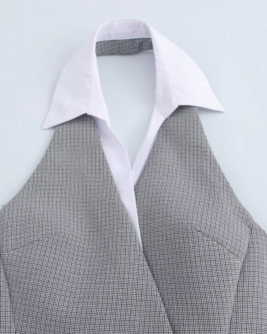 Grijze Mouwloze Mini Jurk voor Dames