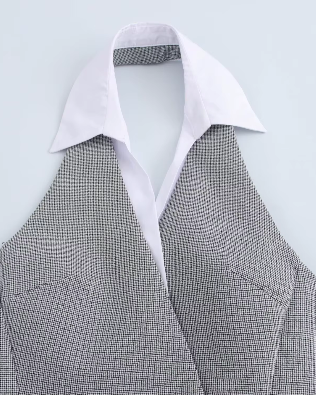 Grijze Mouwloze Mini Jurk voor Dames