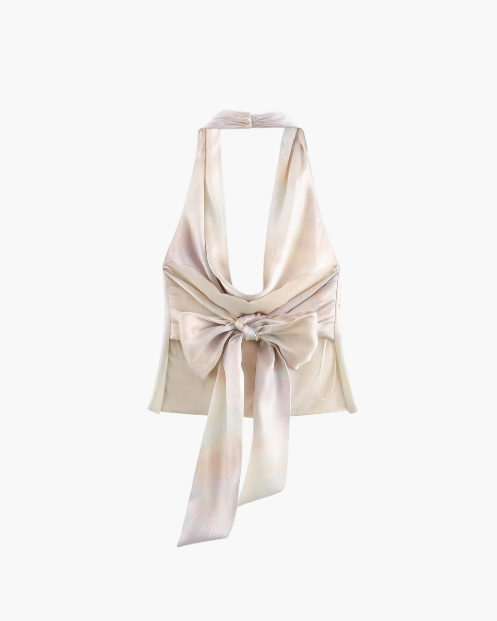 Zijde Halter Top met Open Rug voor Dames