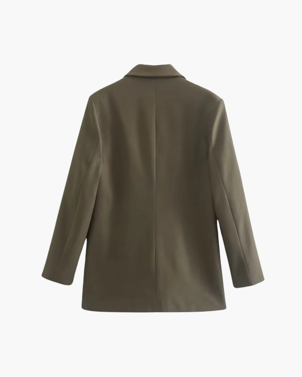 Chique Elegante Bruine Dubbele Knoop Blazer voor Dames