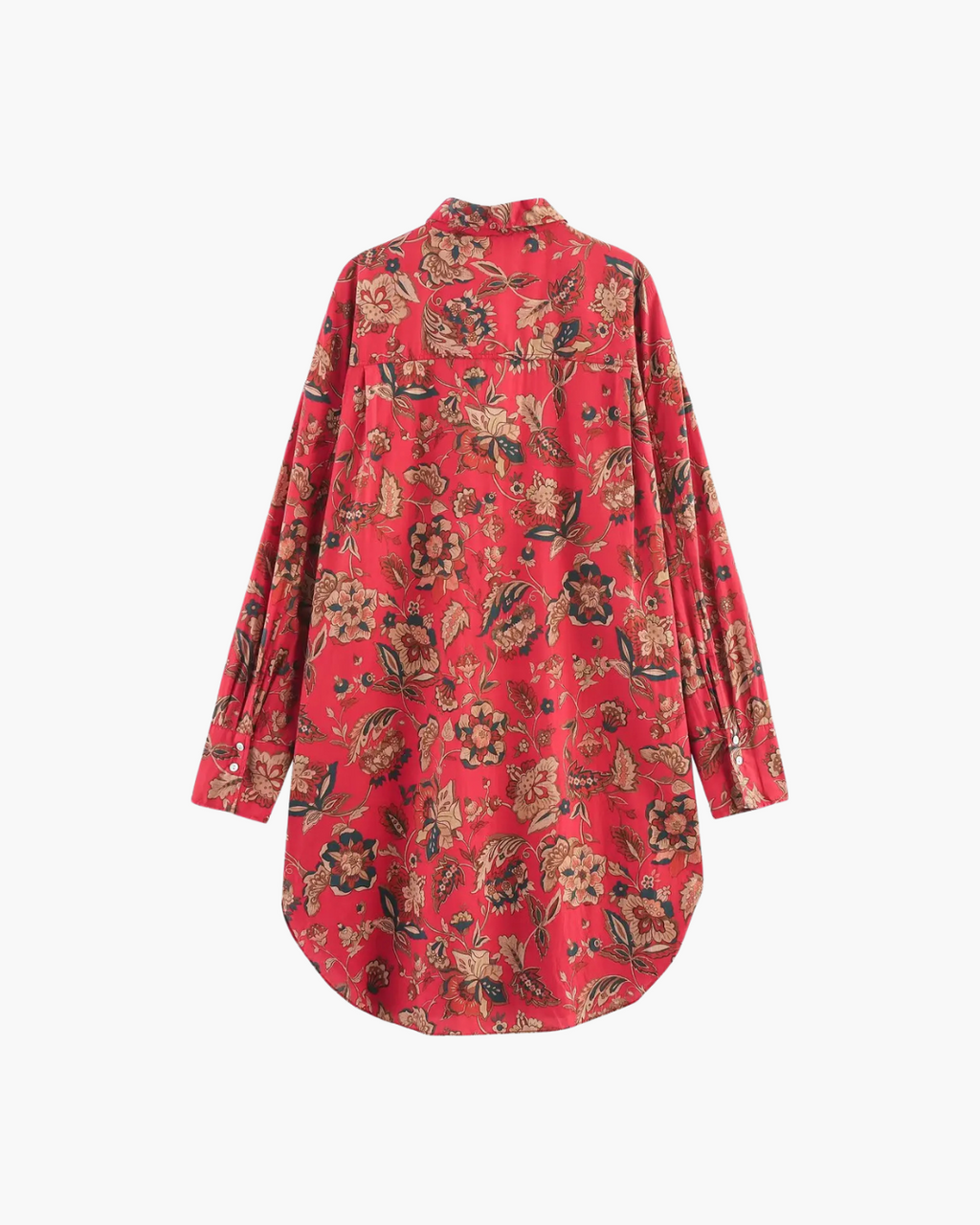 Elegante Shirtjurk met Lange Mouwen en Reverskraag voor Dames