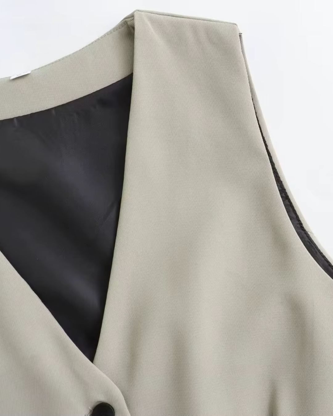 Mouwloos Vest met Hoge Taille Broek Set voor Dames